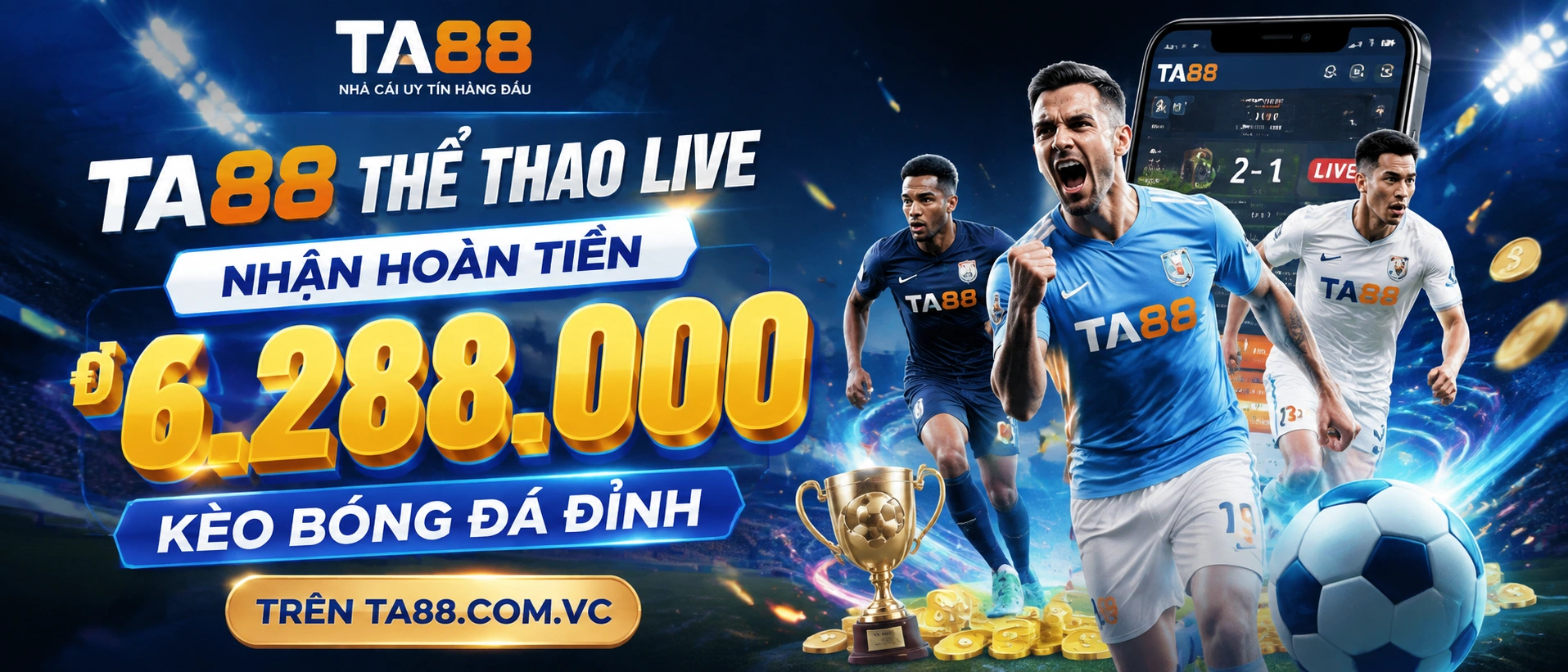 Không gian thể thao TA88 trên màn hình di động