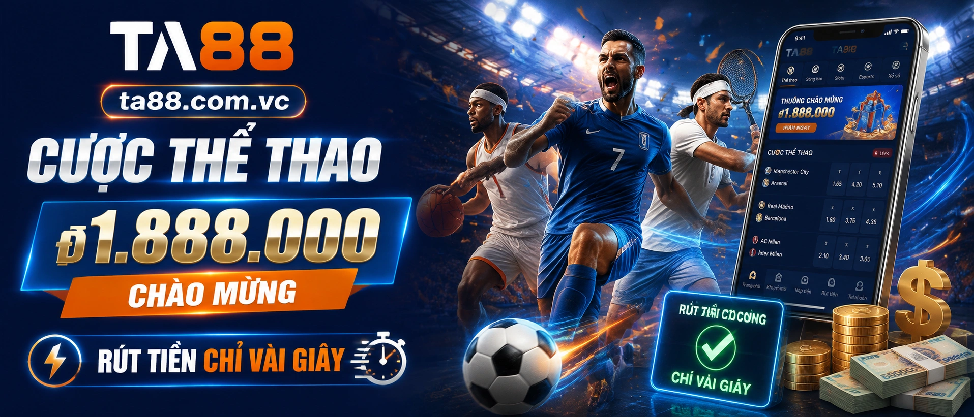 Bảng kèo thể thao và khu xem trận trên TA88